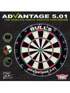 Bulls Advantage 501 Dartboard Dartscheibe + 6 WA Steeldarts Black