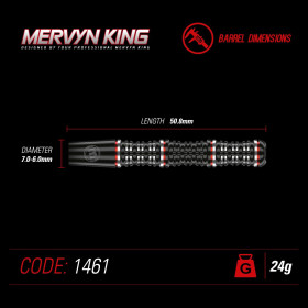Winmau Steeldarts Mervyn King Special Edition 90% Tungsten 24g