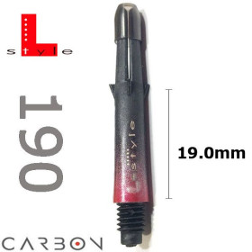 L-Style TwoTone Carbon L-Schaft 190 rot   19mm (3 Stück)