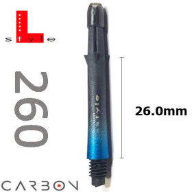 L-Style TwoTone Carbon L-Schaft  260 blau  26mm (3 Stück)