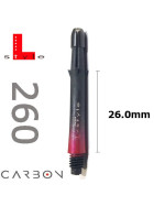 L-Style Carbon 2tone L-Schaft rot 260 (3 Stück)