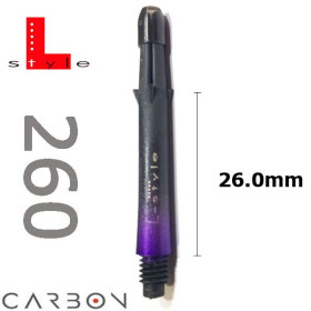 L-Style Carbon 2tone L-Schaft purple 260 (3 St&uuml;ck)