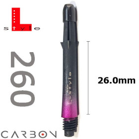 L-Style TwoTone Carbon L-Schaft  260 pink  26mm (3 Stück)