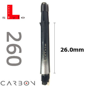 L-Style TwoTone Carbon L-Schaft  260 silver  26mm (3 Stück)