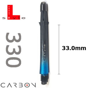 L-Style TwoTone Carbon L-Schaft 330  blau 33mm (3 Stück)