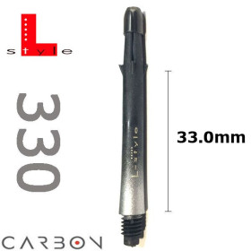 L-Style TwoTone Carbon L-Schaft 330  silver 33mm (3 Stück)