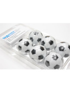 Kickerball Winspeed in Blisterverpackung - 6 Stück weiß/schwarz 35mm