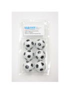 Kickerball Winspeed in Blisterverpackung - 6 Stück weiß/schwarz 35mm
