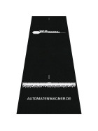 WA DARTS Black-White Dartteppich mit Holzabwurflinie  90x300cm