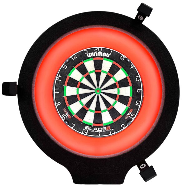 Scolia Home Paket S2 (mit Spark Beleuchtung, Winmau Blade 6, Surround rot) - Dart Autoscoring