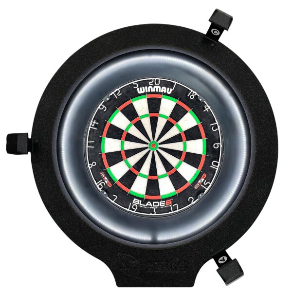 Scolia Home Paket S3 (mit Spark Beleuchtung, Winmau Blade 6, Surround schwarz) - Dart Autoscoring
