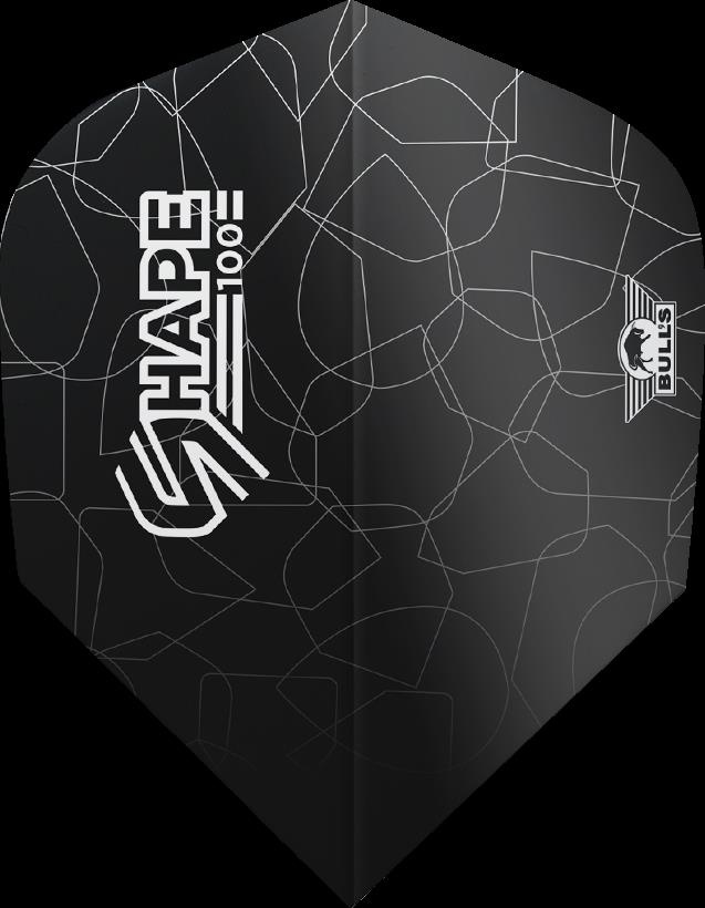 Flys Bull´s Dart Flights Shape 100 schwarz No.6 Shape automatenwa