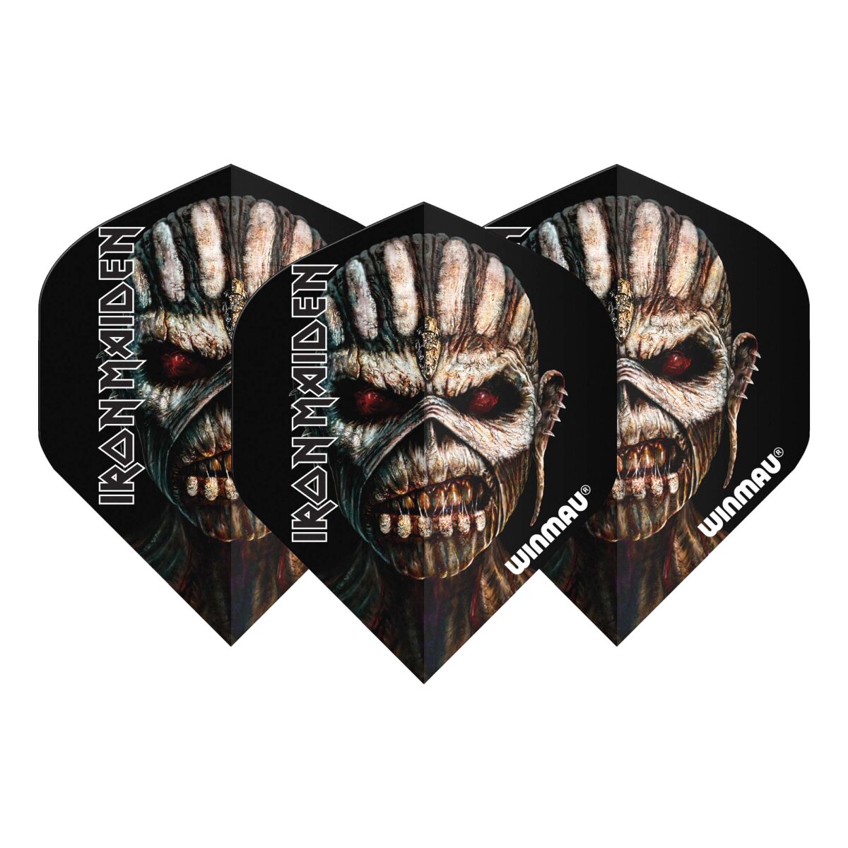 WINMAU Rock Legends Iron Maiden Trooper Rhino Extra Thick Dart Flights - 1 Satz pro Packung (Insgesamt 3 Flüge