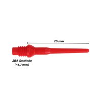 Karella Softspitzen Keypoint-Spezial lang (1.000 Stück) rot 2BA