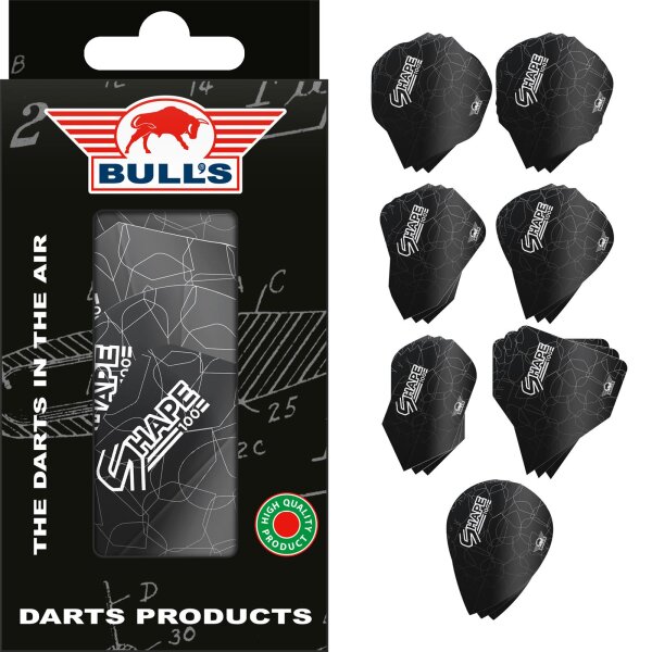 Bulls Flights Shape 100 Testkit - 7 Sets, verschiedene Formen