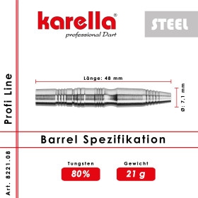 Karella Steeldarts Profi Line PL-08 21g 80% Tungsten
