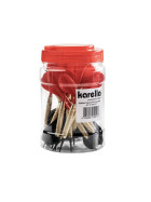 Karella Softdart PVC Box 24 St. rot/schwarz Messing-Barrel 17g