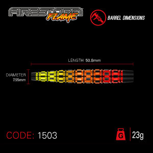 Winmau Steeldarts Firestorm Flame 23g
