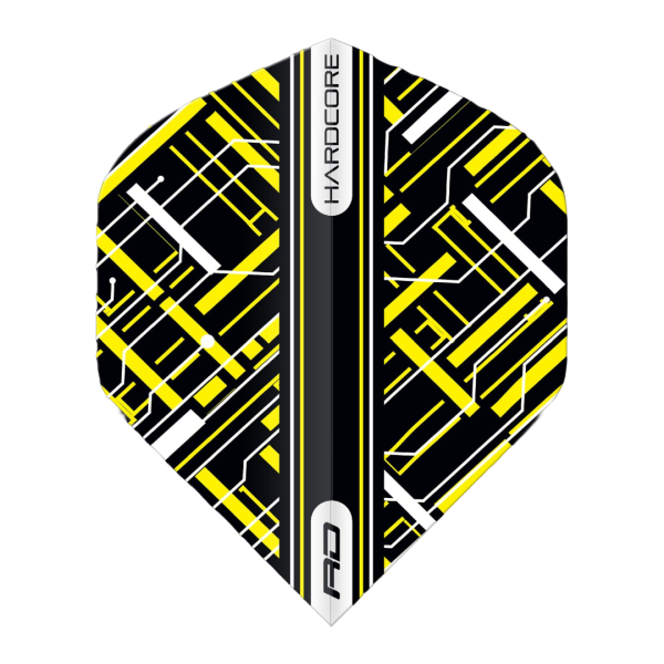 Red Dragon Hardcore Radical Black & Yellow Flights